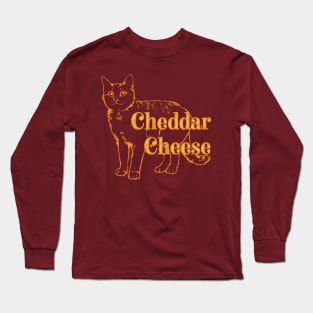 Cheddar Cheese Cat Long Sleeve T-Shirt